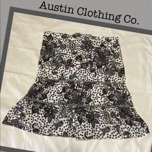 🍁 AUSTIN CLOTHING CO, Brown/white Flare skirt
